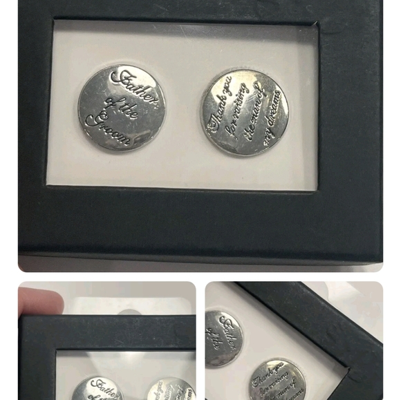 Father of the groom cufflinks nwt - Picture 2 of 7
